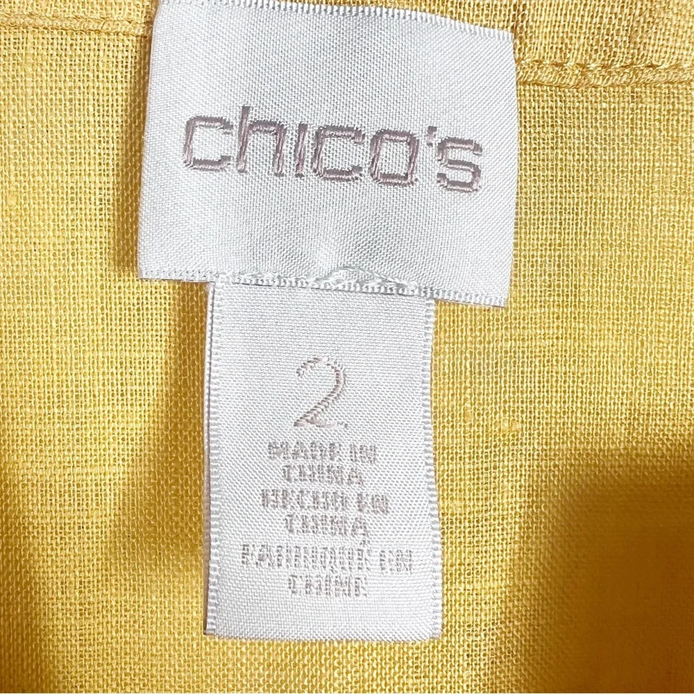 Chico's Yellow Lace Tunic Top - Picture 3 of 7
